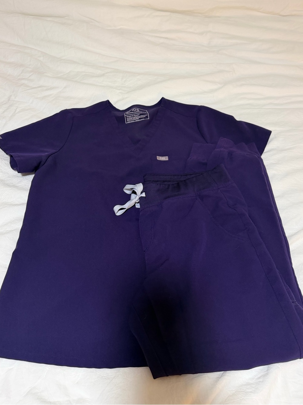 Figs Kids Pajama Set in Deep Purple